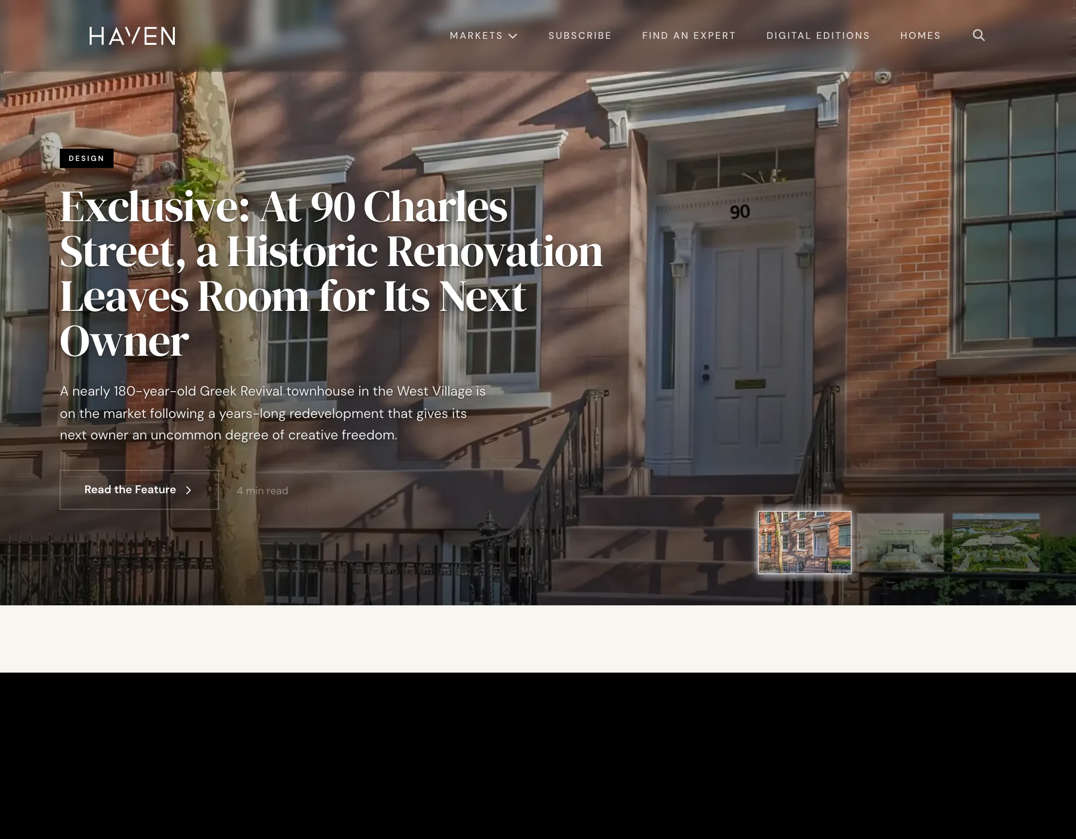 New Haven site home page on Next.js